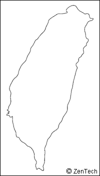 台湾白地図 小サイズ