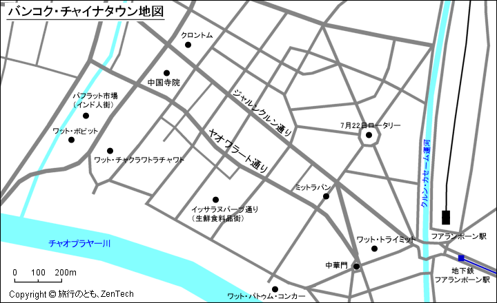バンコク・チャイナタウン地図