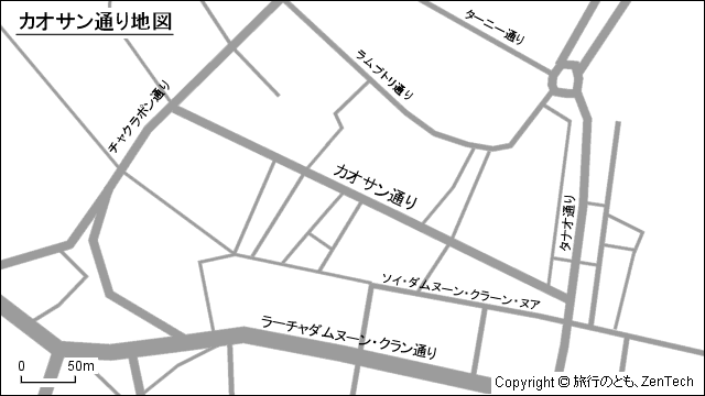 カオサン通り地図