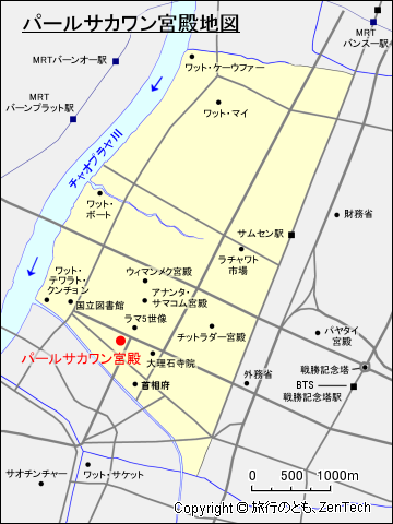 パールサカワン宮殿地図