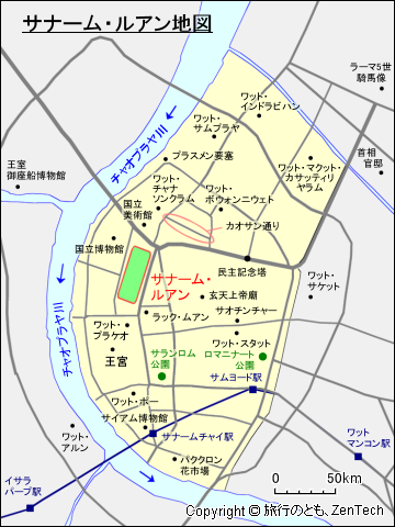 サナーム・ルアン地図