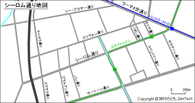 シーロム通り地図