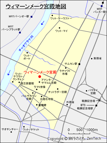 ウィマーンメーク宮殿地図