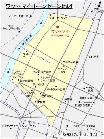 ワット・マイ・トーンセーン地図