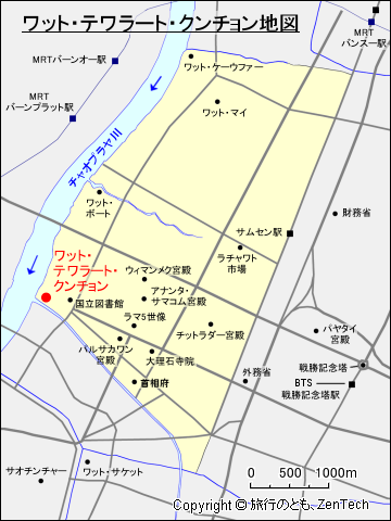 ワット・テワラート・クンチョン地図