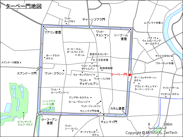 ターペー門地図