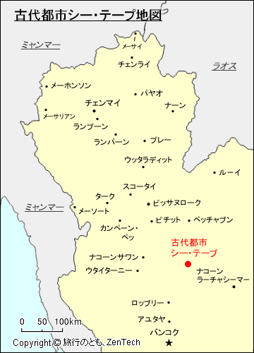 古代都市シー・テープ地図