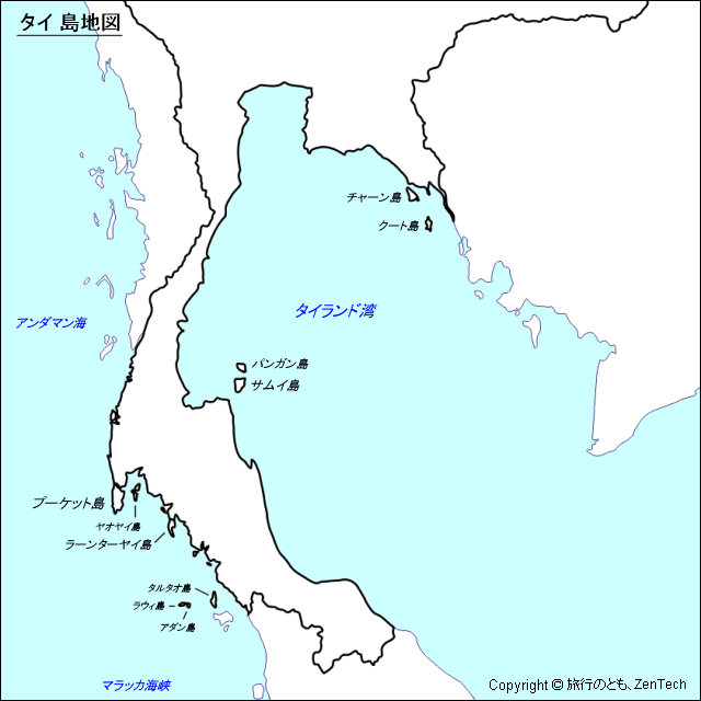 タイの島地図