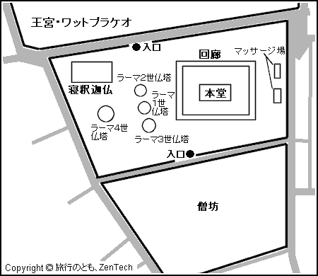 ワット・ポー地図