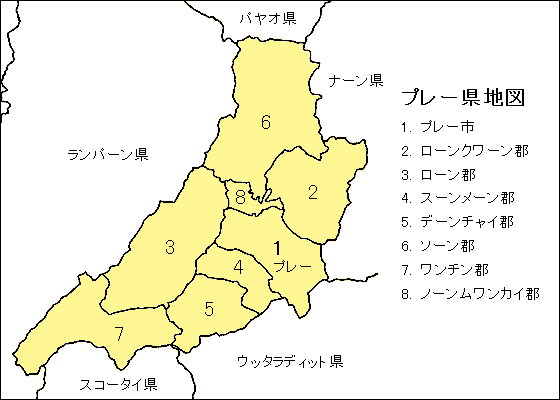 プレー県地図