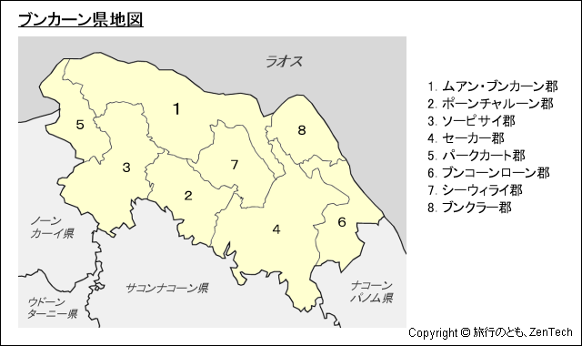 ブンカーン県地図