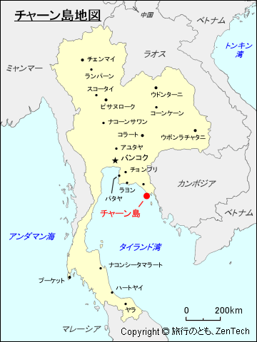 チャーン島地図