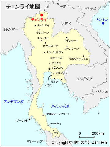 チェンライ地図