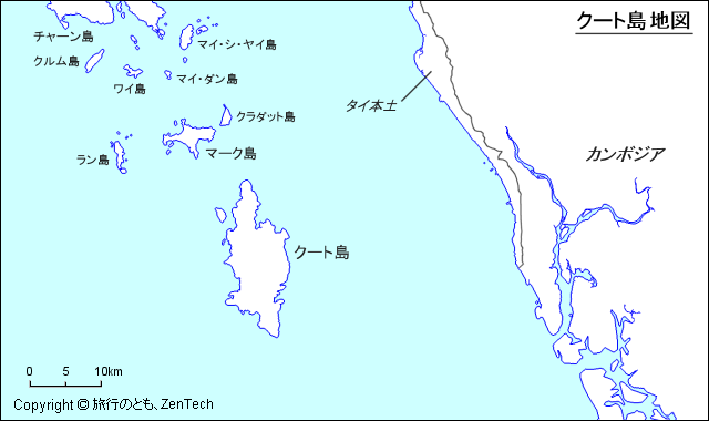 クート島周辺地図