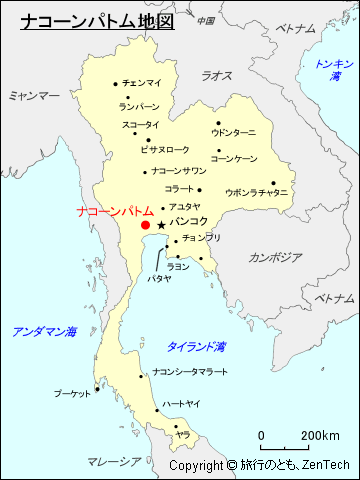 ナコーンパトム地図