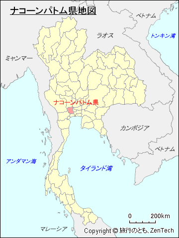 タイ王国ナコーンパトム県地図