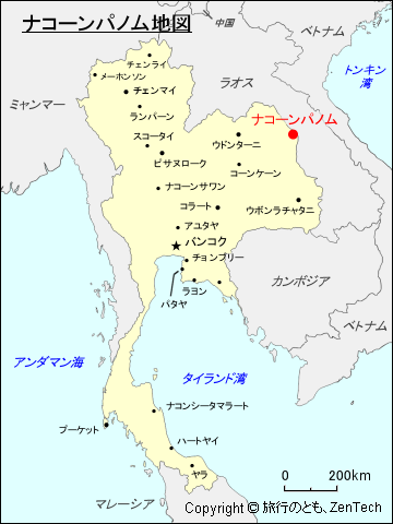 ナコーンパノム地図