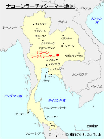 ナコーンラーチャシーマー地図