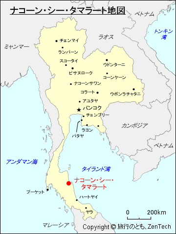 ナコーン・シー・タマラート地図