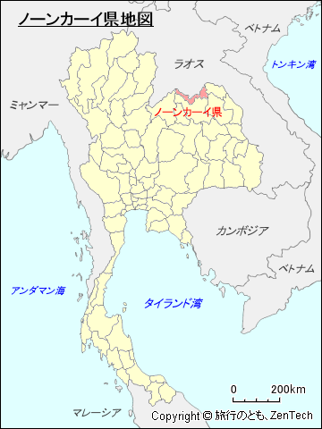 タイ王国ノーンカーイ県地図