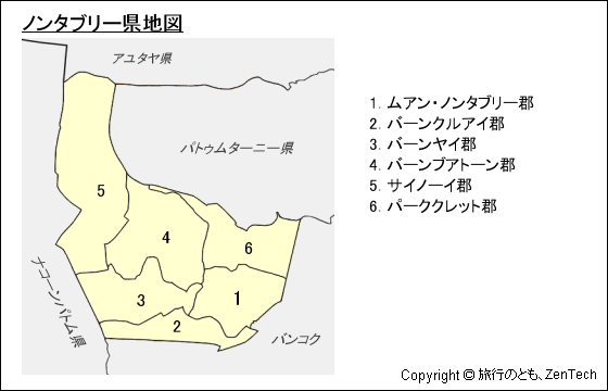 ノンタブリー県地図