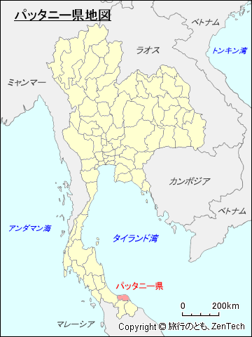 タイ王国パッタニー県地図