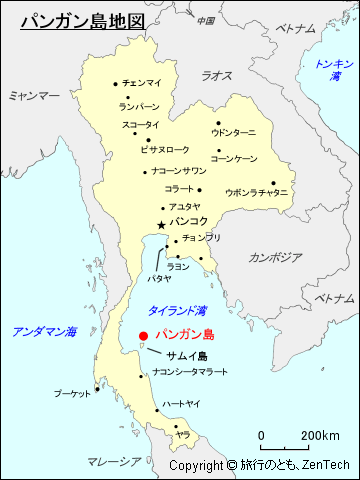 パンガン島地図