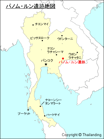 パノム・ワン遺跡地図