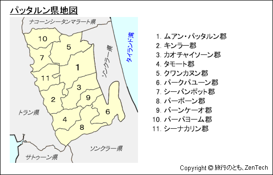 パッタルン県地図