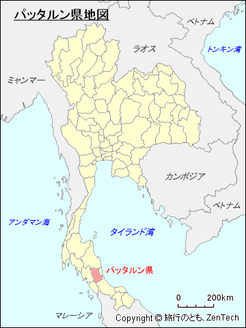 タイ王国パッタルン県地図