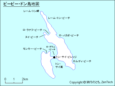 ピーピー・ドン島地図