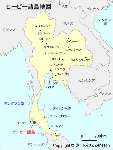 ピーピー諸島地図