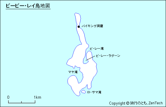 ピーピー・レイ島地図