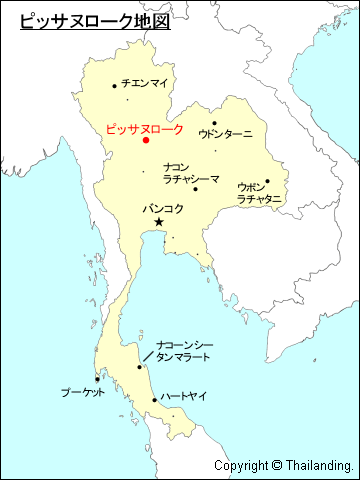 ピッサヌローク地図