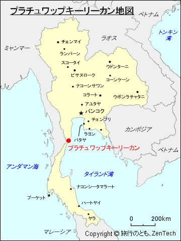 プラチュワップキーリーカン地図