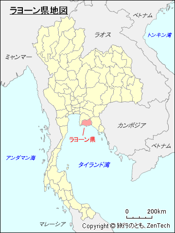 タイ王国ラヨーン県地図