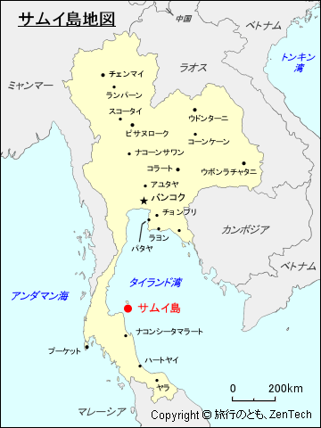 サムイ島地図