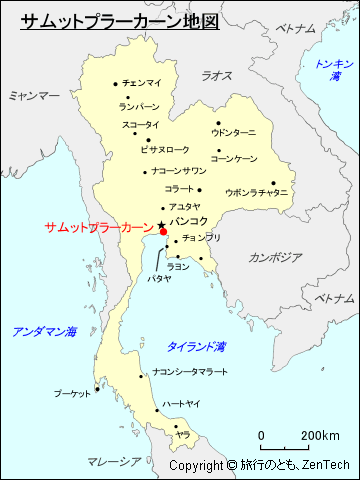 サムットプラーカーン地図