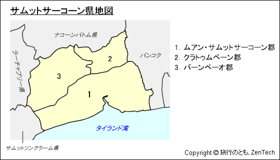 サムットサーコーン県地図