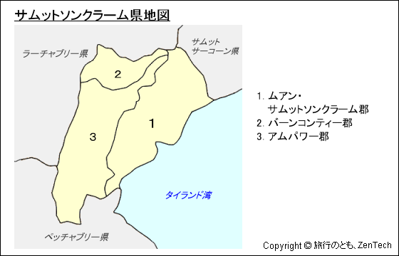 サムットソンクラーム県地図