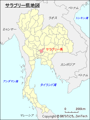 タイ王国サラブリー県地図
