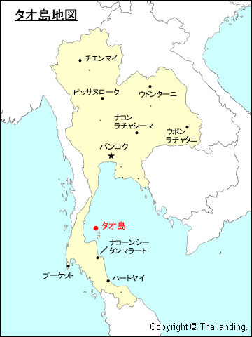 タオ島地図