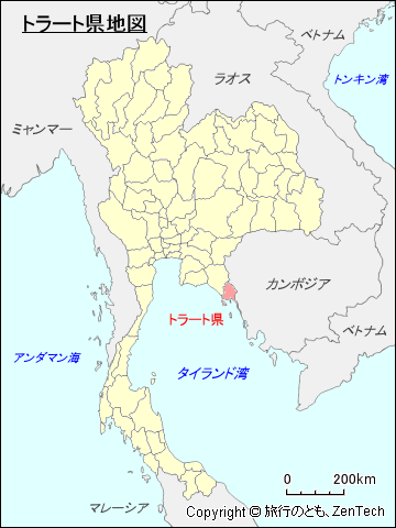 タイ王国トラート県地図