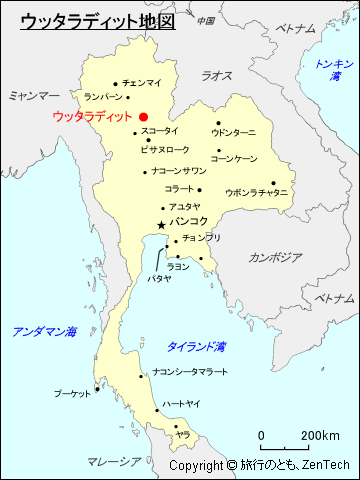 ウッタラディット地図