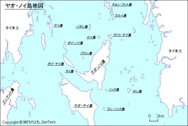 ヤオ・ノイ島地図