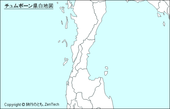 チュムポーン県 白地図