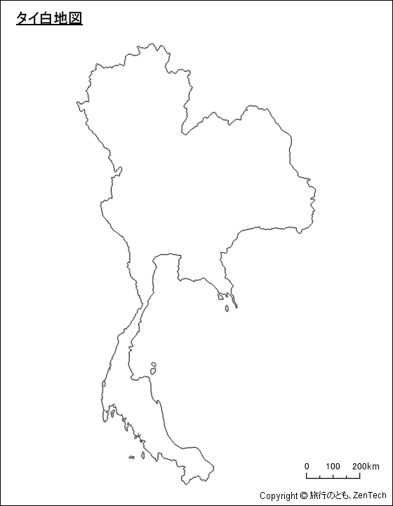 タイ白地図