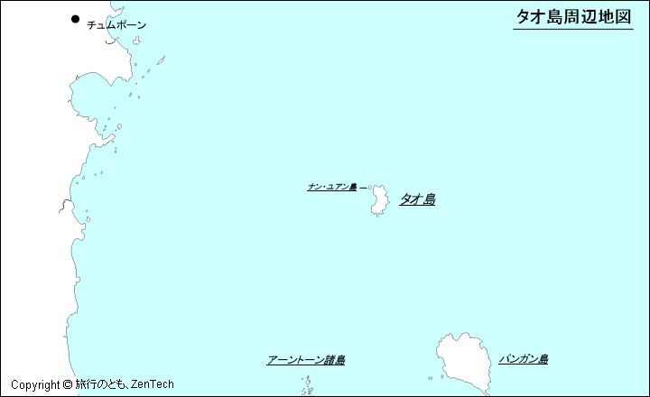 タオ島周辺地図