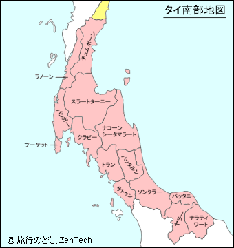 タイ南部地図
