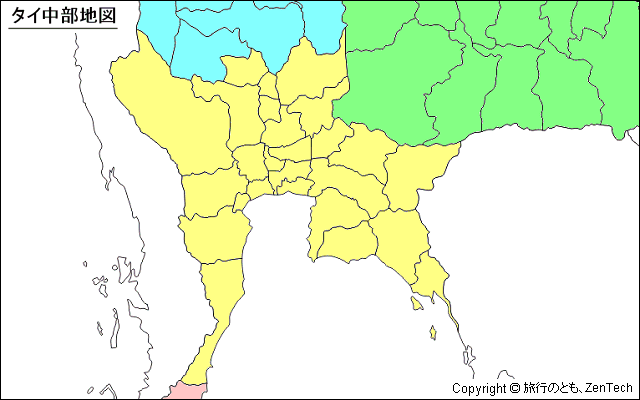 タイ中部地図